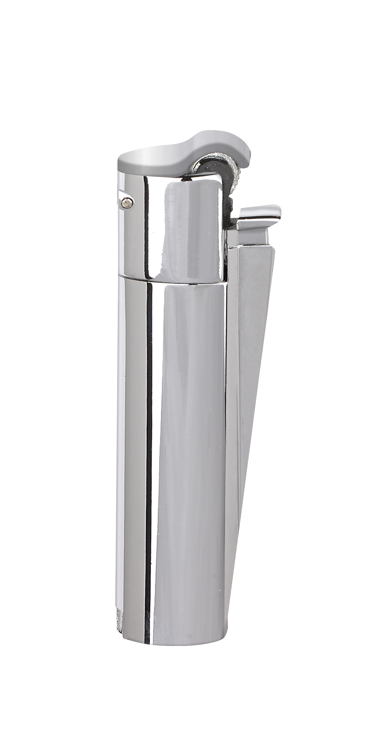 B12 CLIPPER CLASSIC Metal Large Jet Flame Silver m. Reibrad