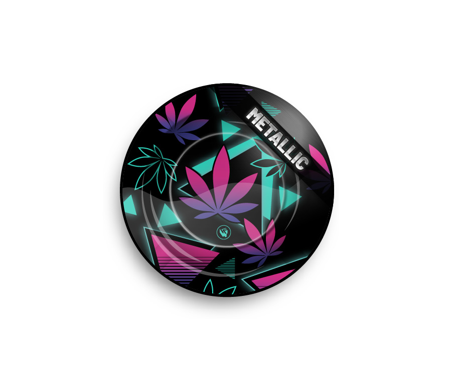 B6 FIRE-FLOW™ Metal Ashtray Leaves 37 2/4 metallic (⌀135 mm)