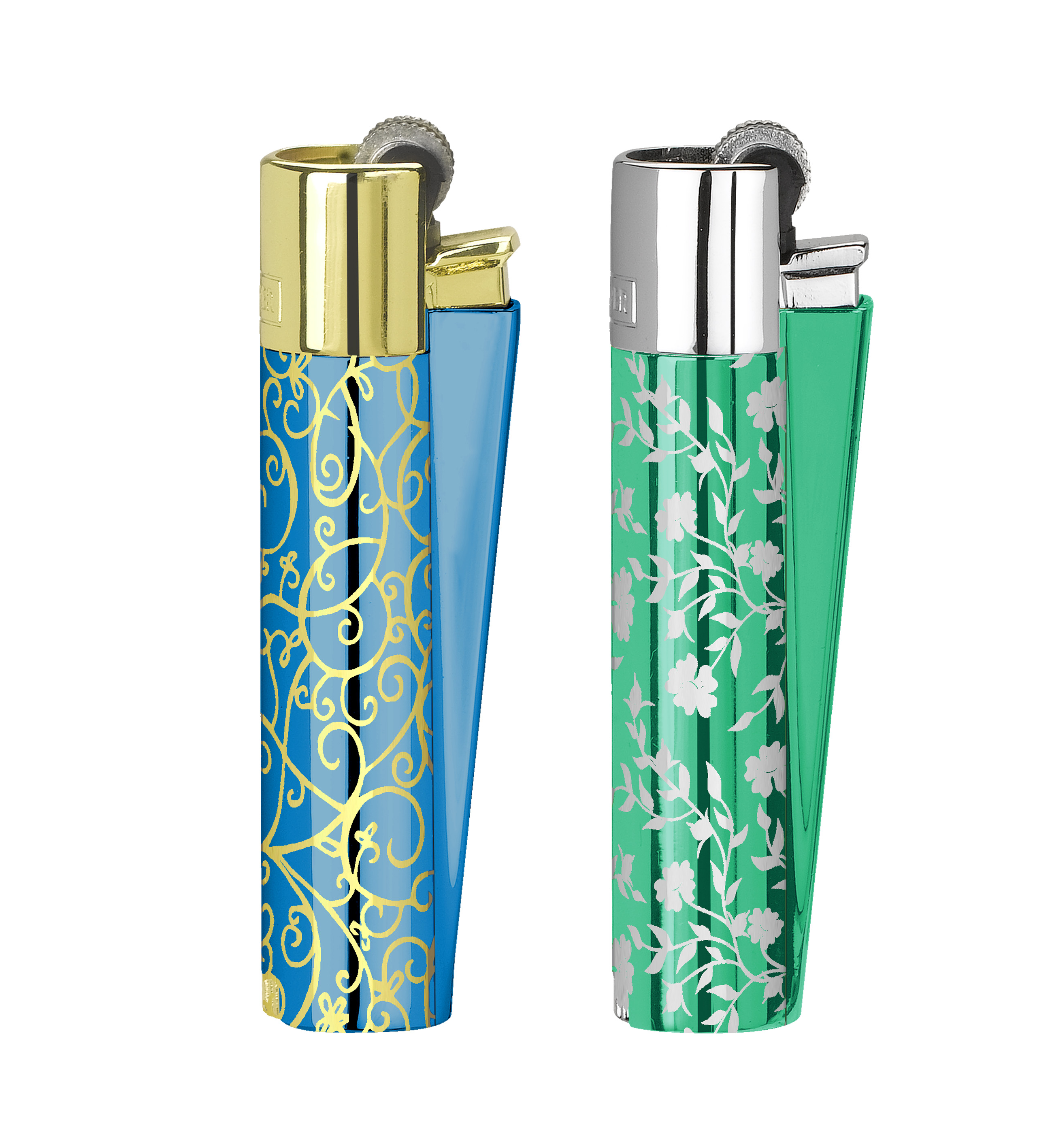 B12 CLIPPER CLASSIC Metal Large Blue & Green Pattern