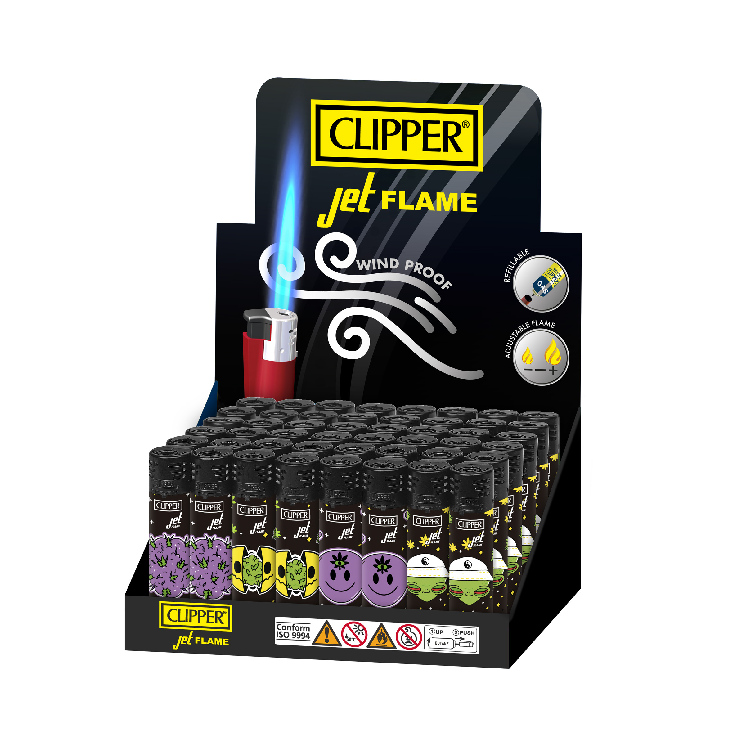 B48 CLIPPER CLASSIC Large Jet Flame Galactic Weed