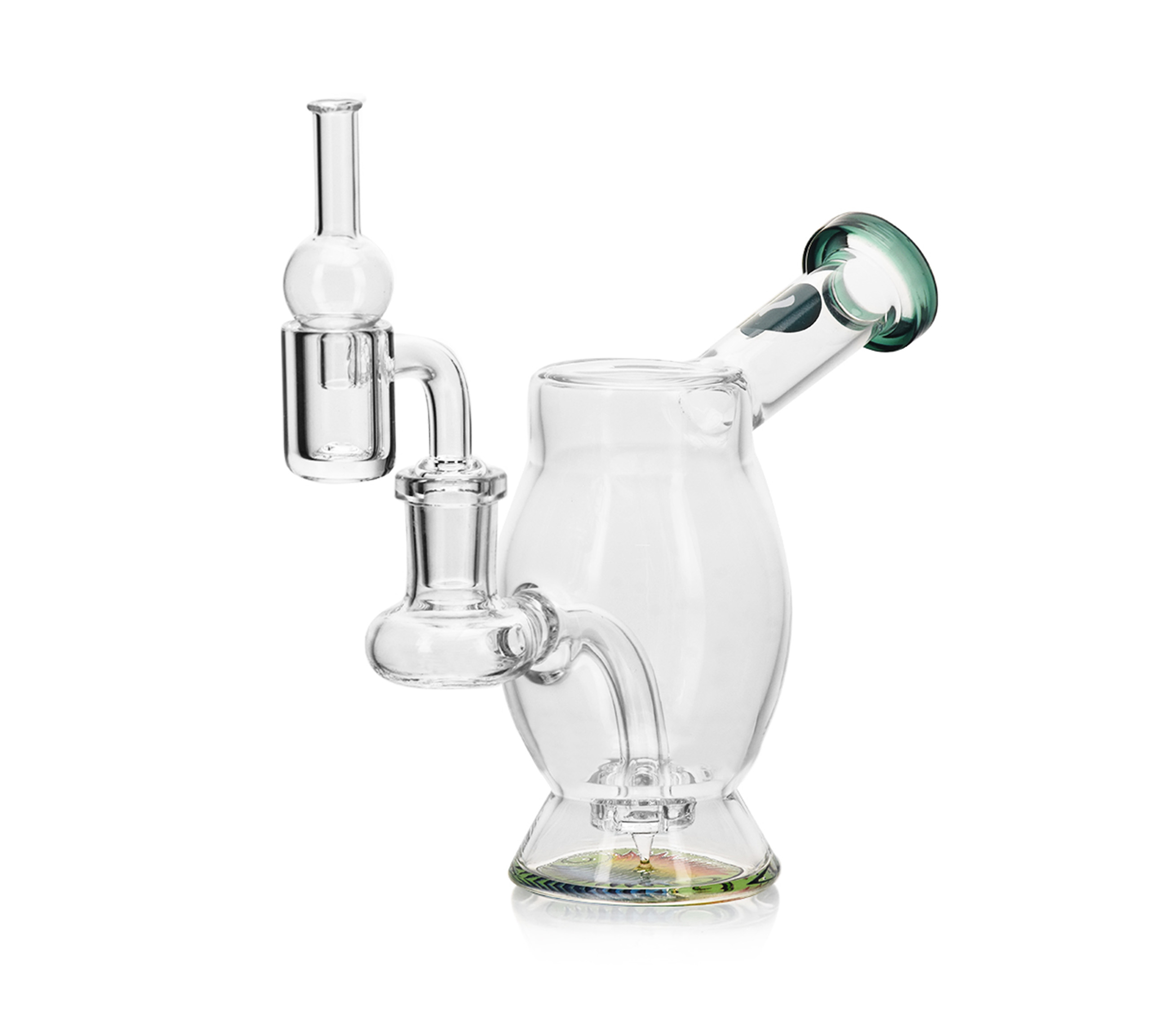 B1 CALVO® Bubble Rig Wax Set Teal (H 13 cm / Ø x 14 mm)