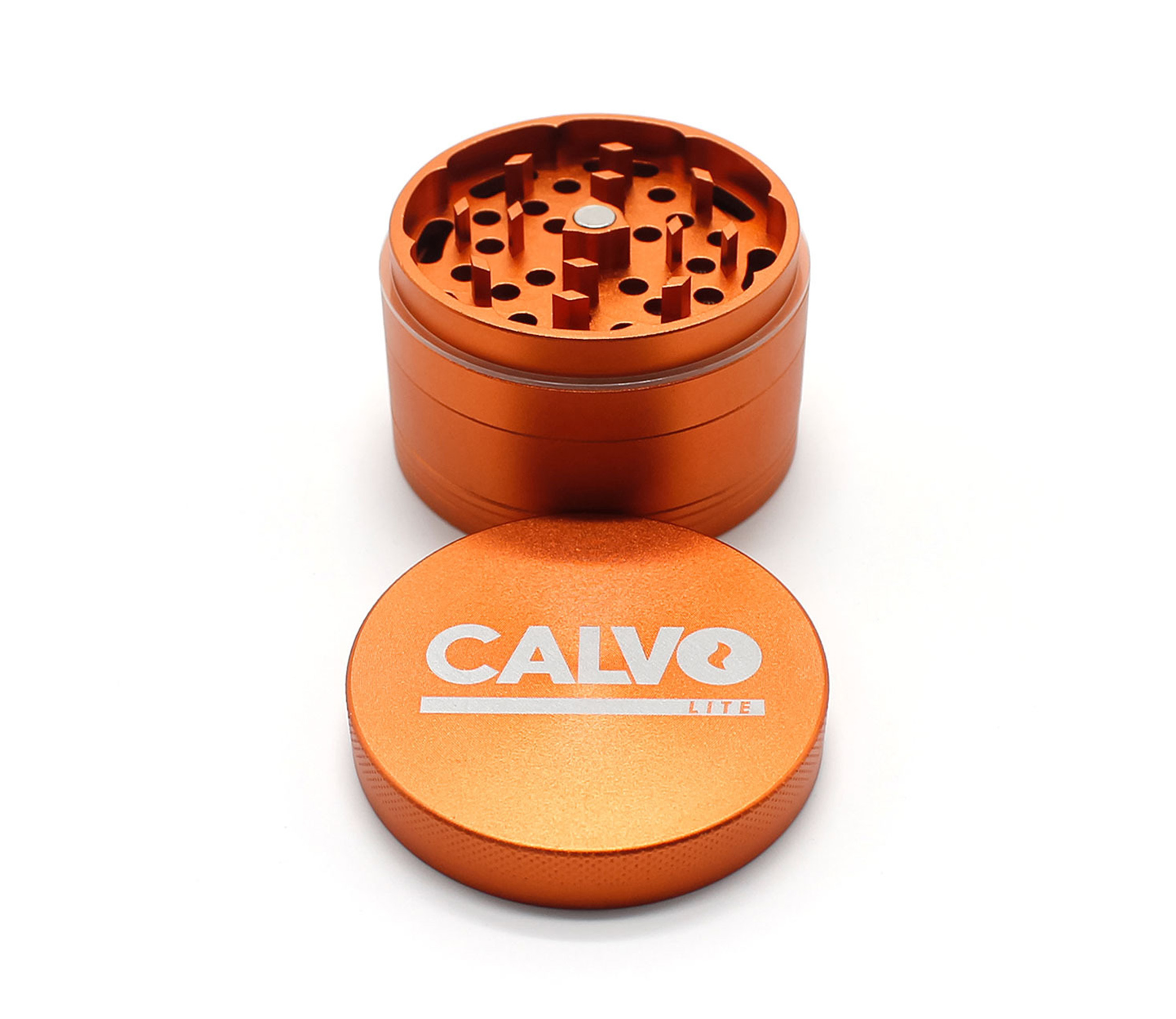 Grinder, Kiefer, Aluminium, Orange, Calvo Lite