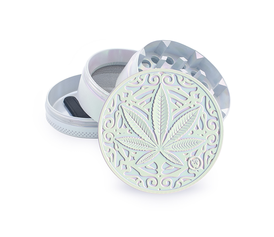 B4 FIRE-FLOW™ Metal Grinder Icy Pearl Trance Leaf (⌀50 mm / 4-parts)