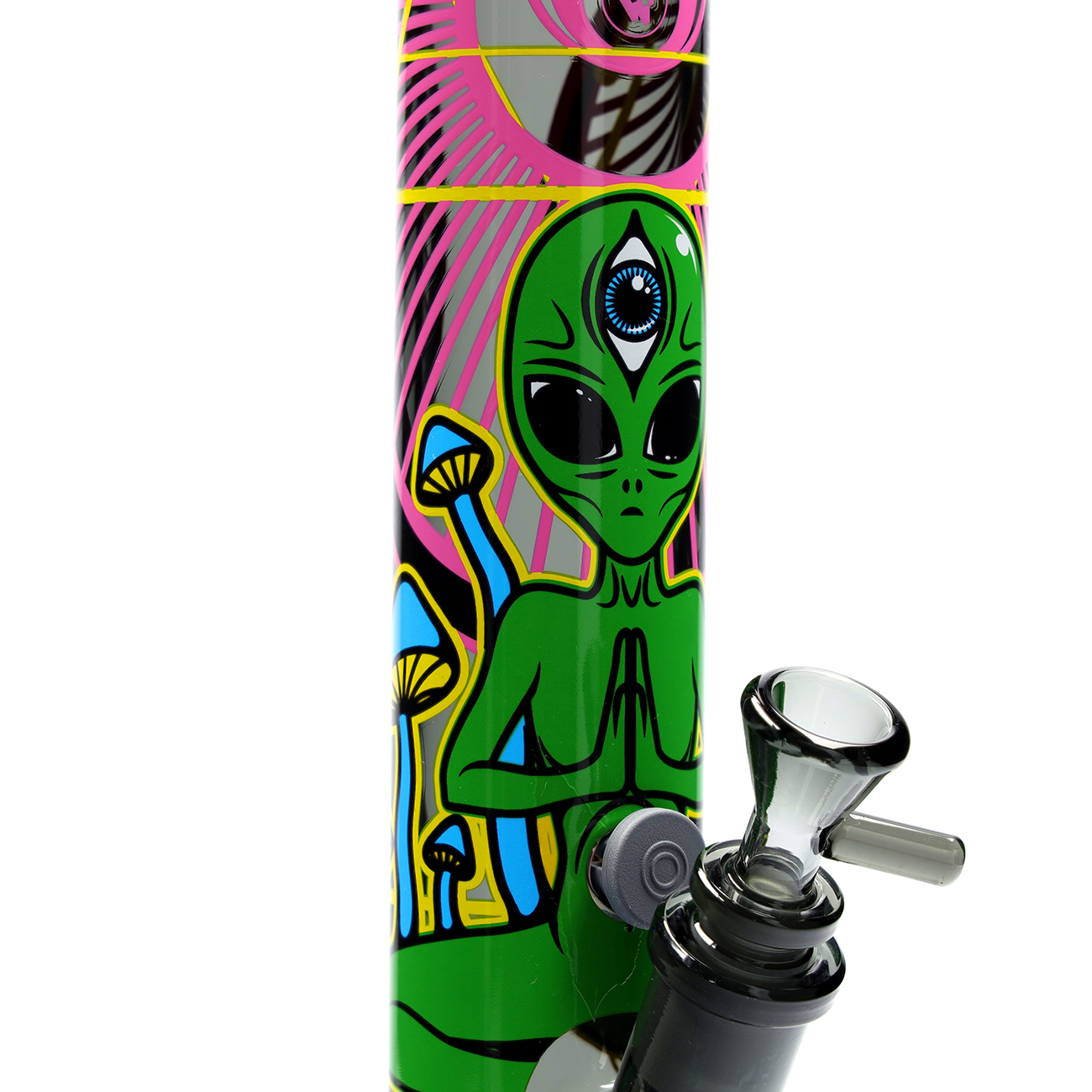 B1 FIRE-FLOW™ x BLACK LEAF® Cylinder Bong TRIPPY ALIEN (400 mm x 51 mm)