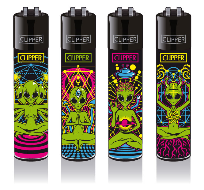 B48 CLIPPER CLASSIC Large Trippy Aliens +BC