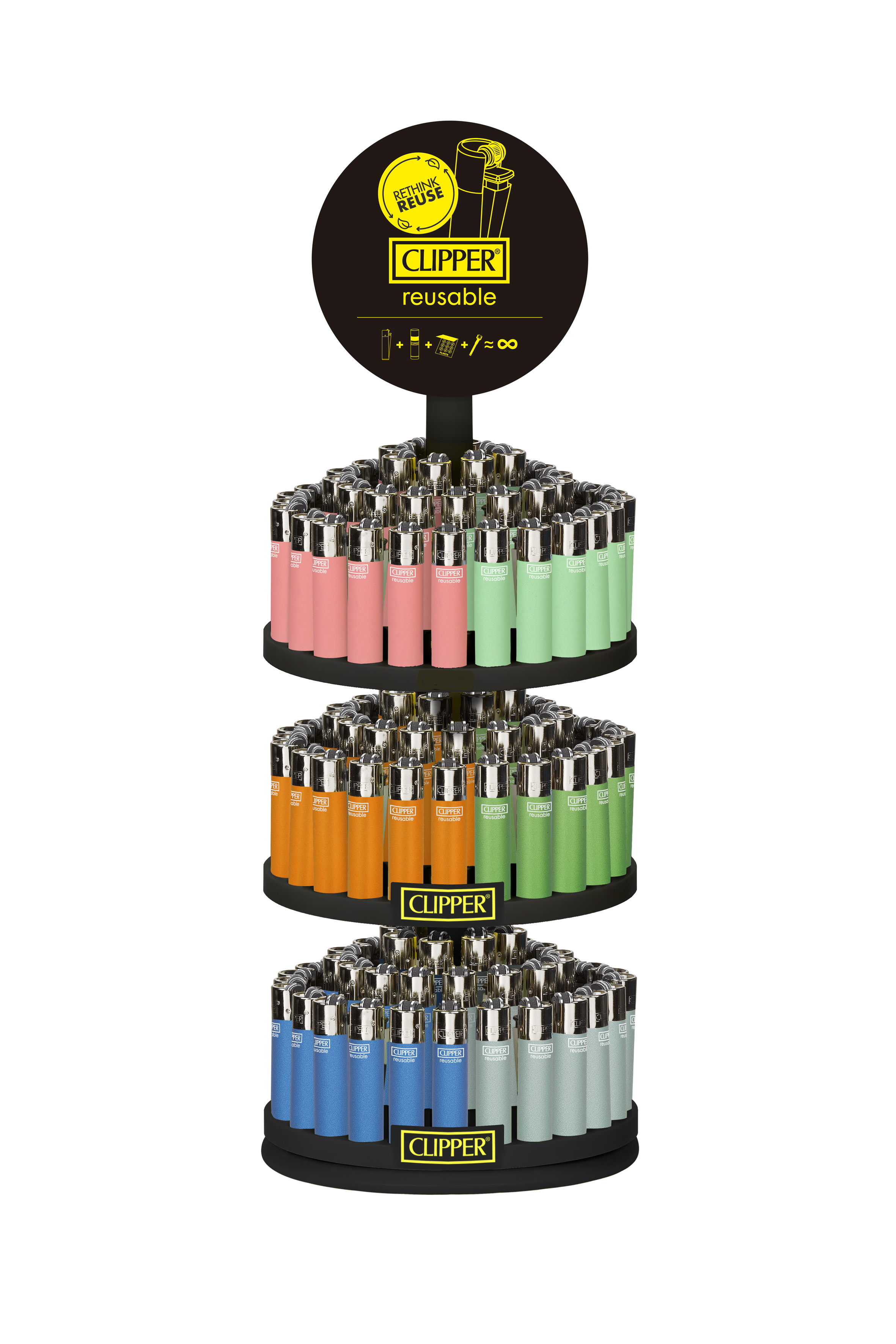 B144 CLIPPER CLASSIC Micro Carousel Painted Mix #11 - 3 Tier / 3 Etagen