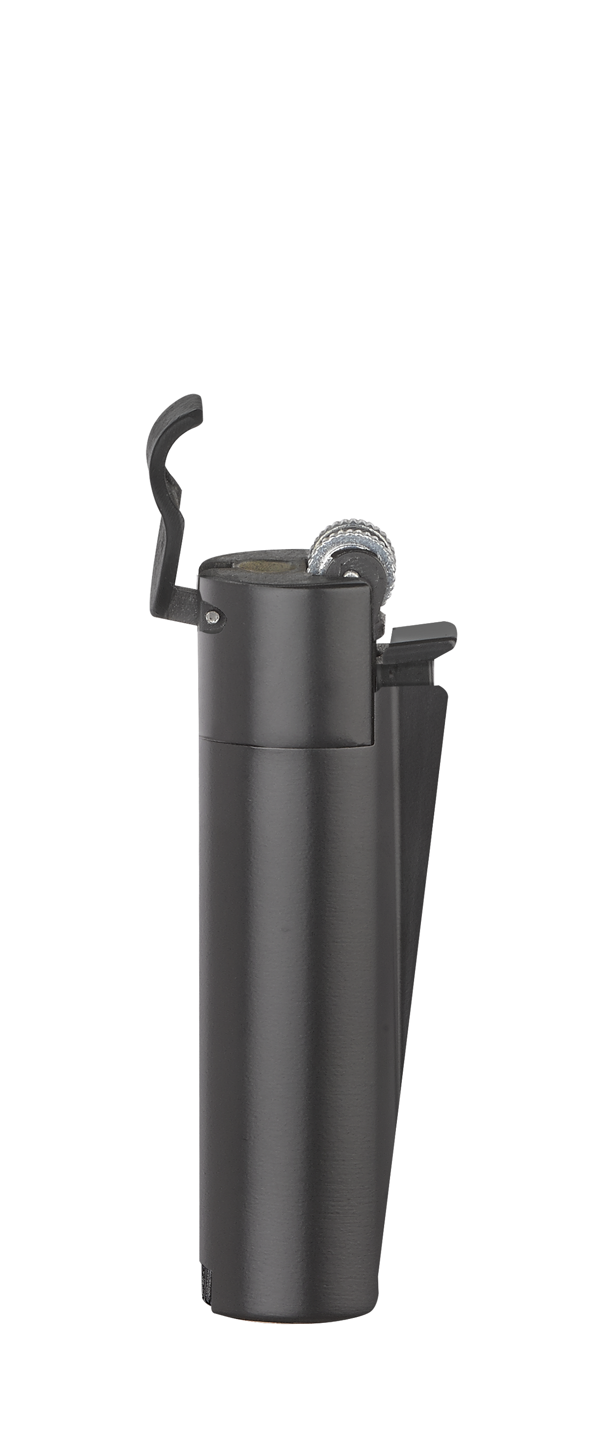 B12 CLIPPER CLASSIC Metal Large Jet Flame Matt All black m. Reibrad 