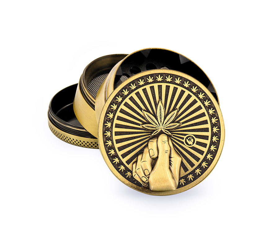 B4 FIRE-FLOW™ Metal Grinder Gold HOPE (⌀50 mm / 4-parts)