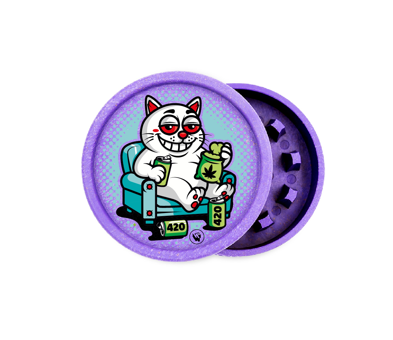 B8 FIRE-FLOW™ FFX Hemp Grinder 420 Catz #2 (⌀55 mm / 2-parts)