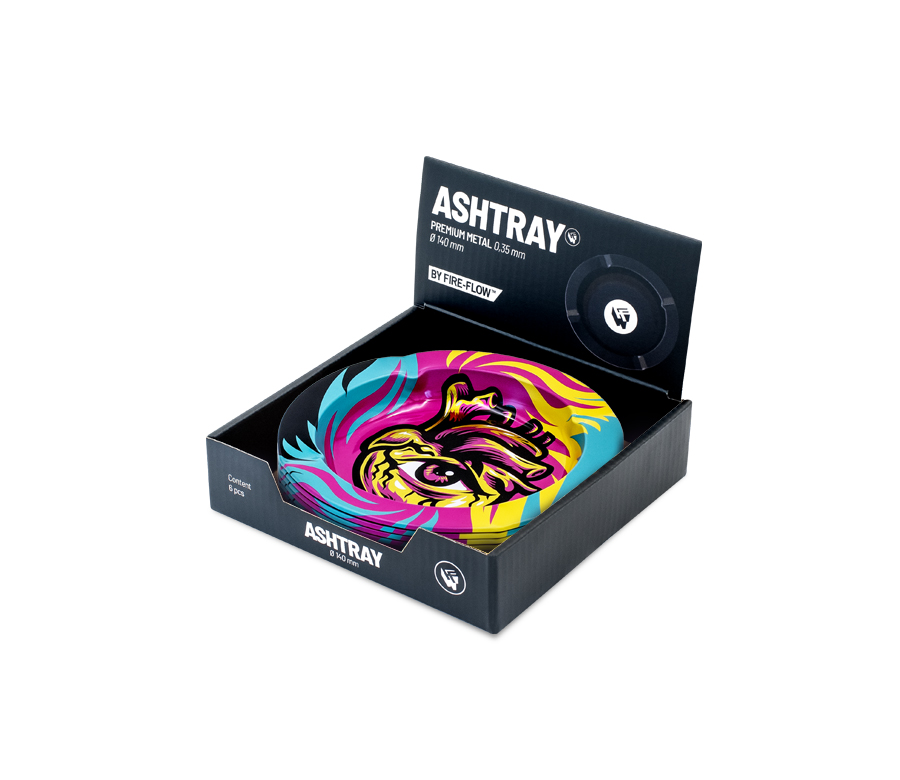 B6 FIRE-FLOW™ Metal Ashtray Hearts 3/4 metallic (⌀135 mm)