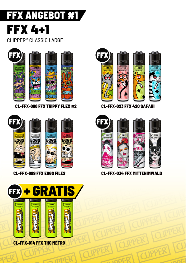 CLIPPER® FFX Angebot  4 VE + 1 VE FFX THC METRO Gratis