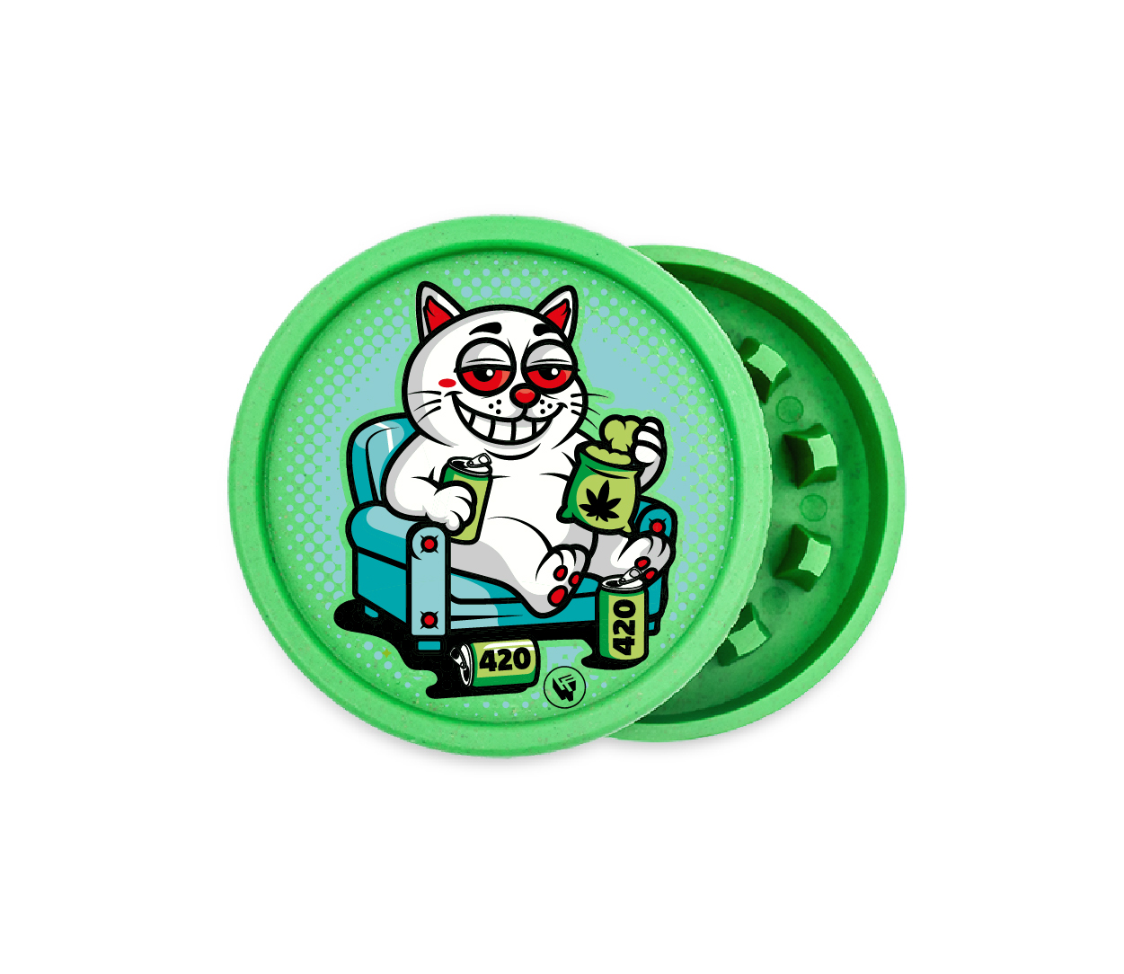 B8 FIRE-FLOW™ FFX Hemp Grinder 420 Catz #2 (⌀55 mm / 2-parts)