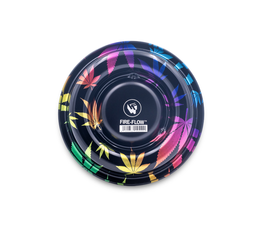 B4 FIRE-FLOW™ Metal Coffeeshop Ashtray Leaves Gradient (⌀136 mm)