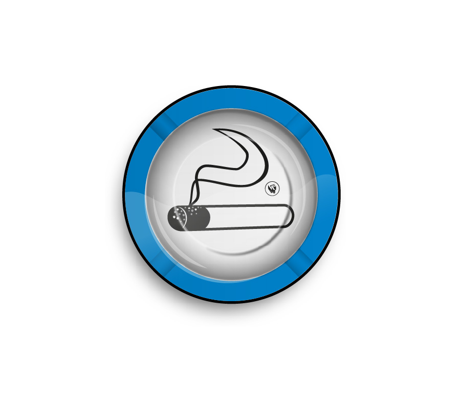 B6 FIRE-FLOW™ Metal Ashtray Rauchen Gestattet (⌀135 mm)