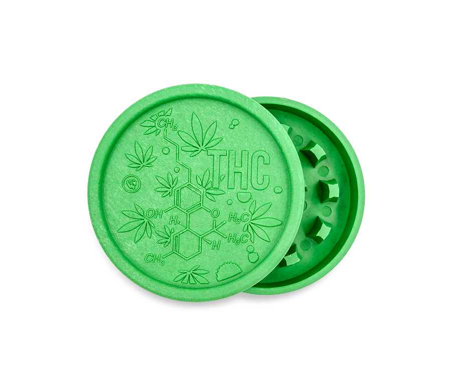 B8 FIRE-FLOW™ Hemp Grinder THC Molecule (⌀55 mm / 2-parts)