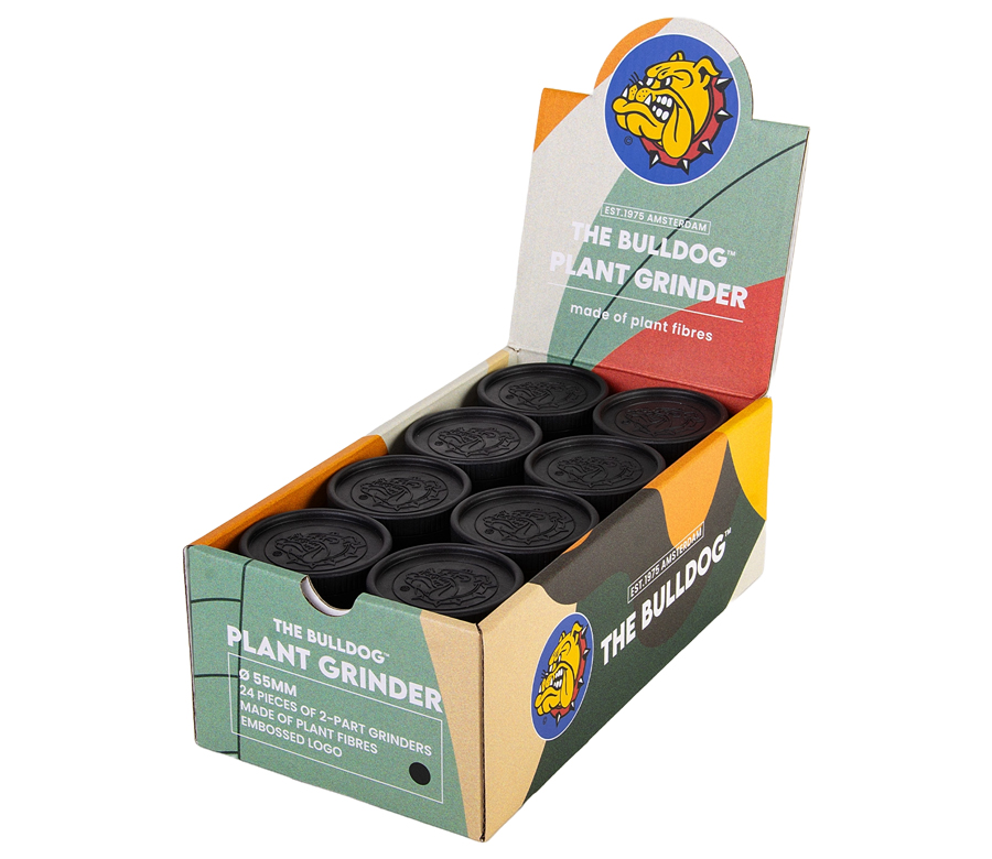 B24 BULLDOG Hemp Grinder (⌀55 mm / 2-part) - black