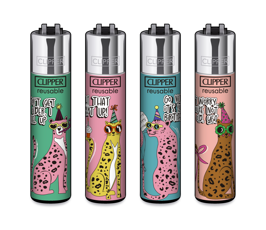 B48 CLIPPER CLASSIC Large Birthday Leopard