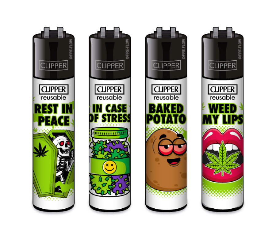 B48 CLIPPER CLASSIC Large Weed Slogan #12
