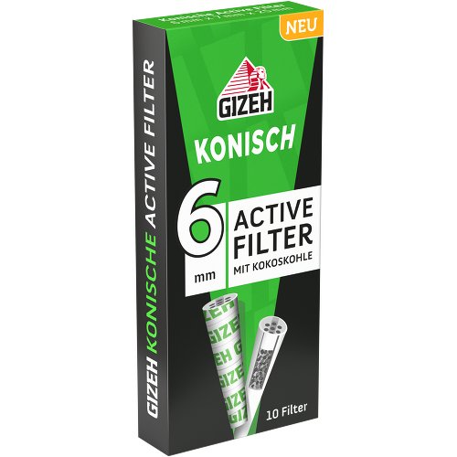 B20 GIZEH BLACK Active Filter Konisch (6-7 mm)