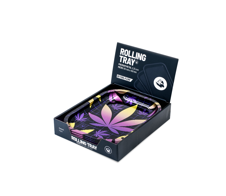 B4 FIRE-FLOW™ Metal Rolling Tray Leaves 37 4/4 (140 mm x 180 mm)