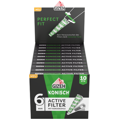 B20 GIZEH BLACK Active Filter Konisch (6-7 mm)