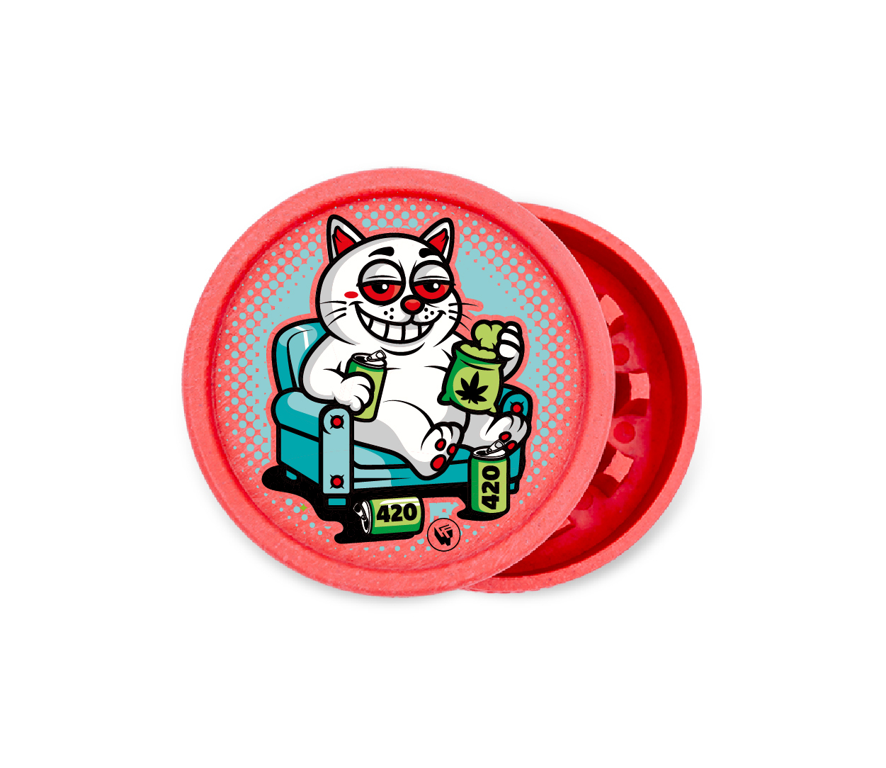 B8 FIRE-FLOW™ FFX Hemp Grinder 420 Catz #2 (⌀55 mm / 2-parts)