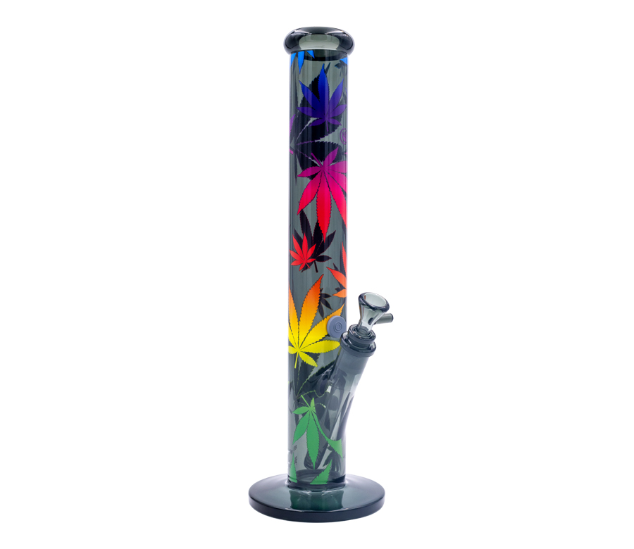 B1 FIRE-FLOW™ x BLACK LEAF® Cylinder Bong LEAVES GRADIENT (400 mm x 51 mm)