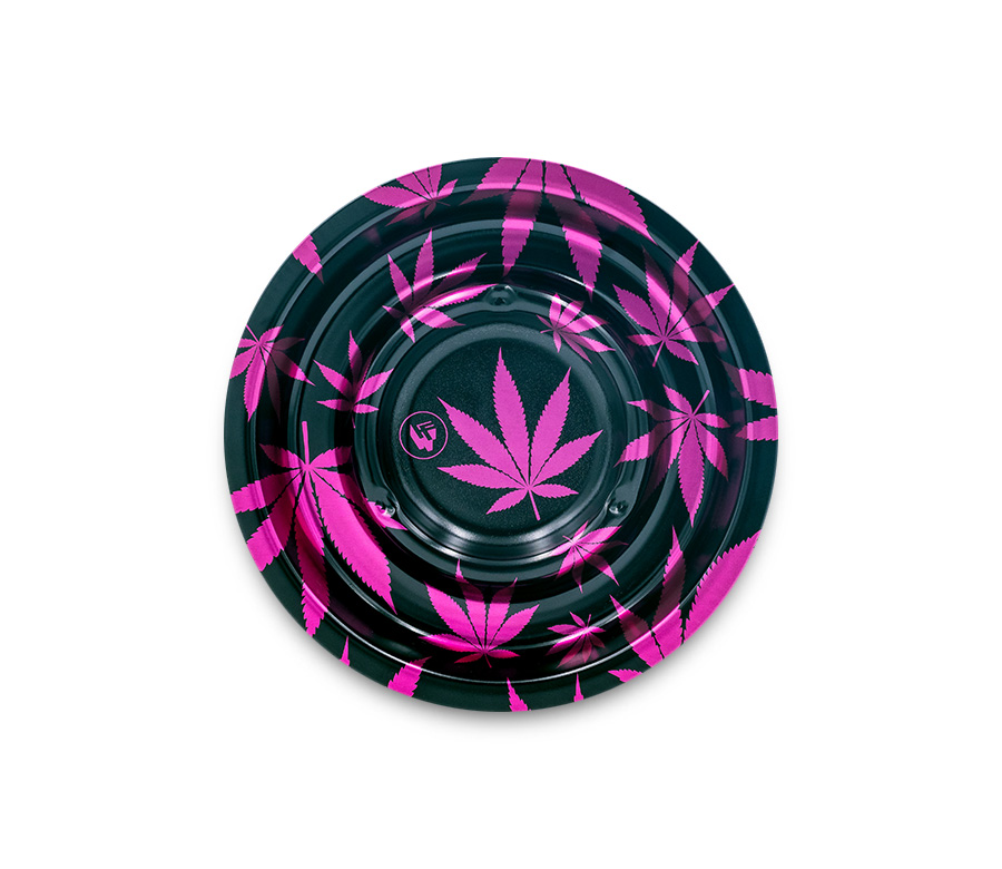 B4 FIRE-FLOW™ Metal Coffeeshop Ashtray Leaves Pink (⌀136 mm)