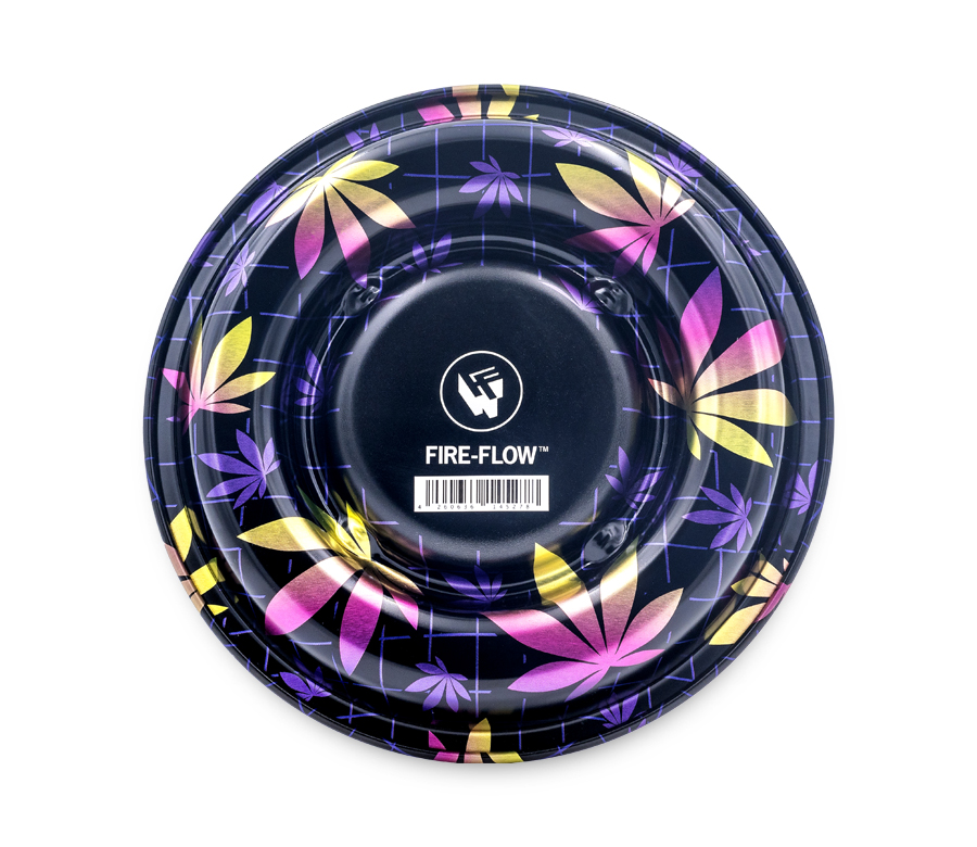 B4 FIRE-FLOW™ Metal Coffeeshop Ashtray Leaves #37 (⌀160 mm)