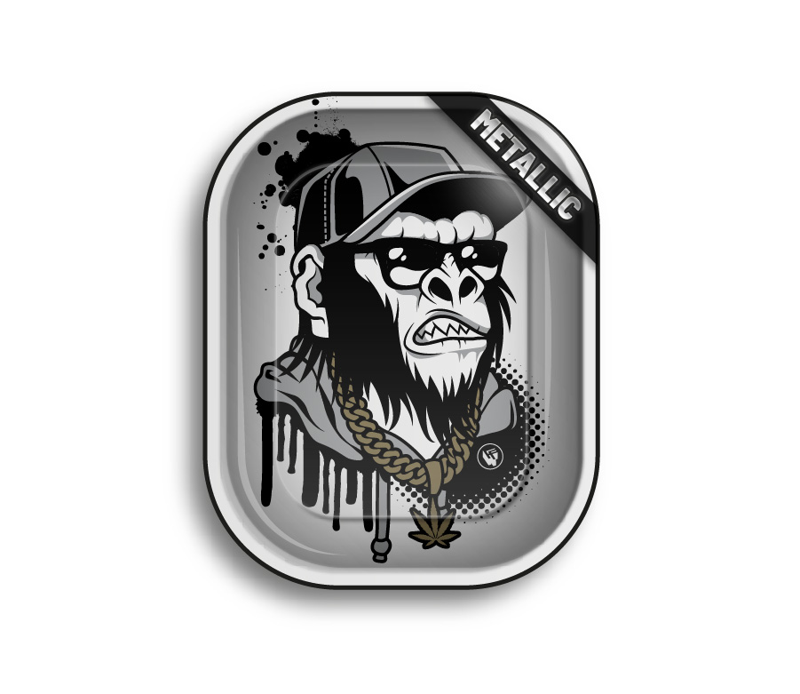 B4 FIRE-FLOW™ Metal Rolling Tray Monkey (140 mm x 180 mm)