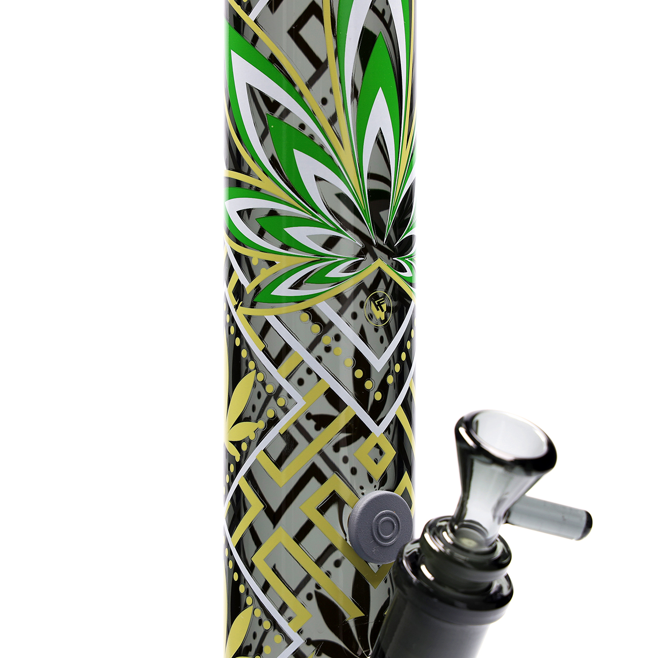B1 FIRE-FLOW™ x BLACK LEAF® Cylinder Bong LEAVES 34 (400 mm x 51 mm)