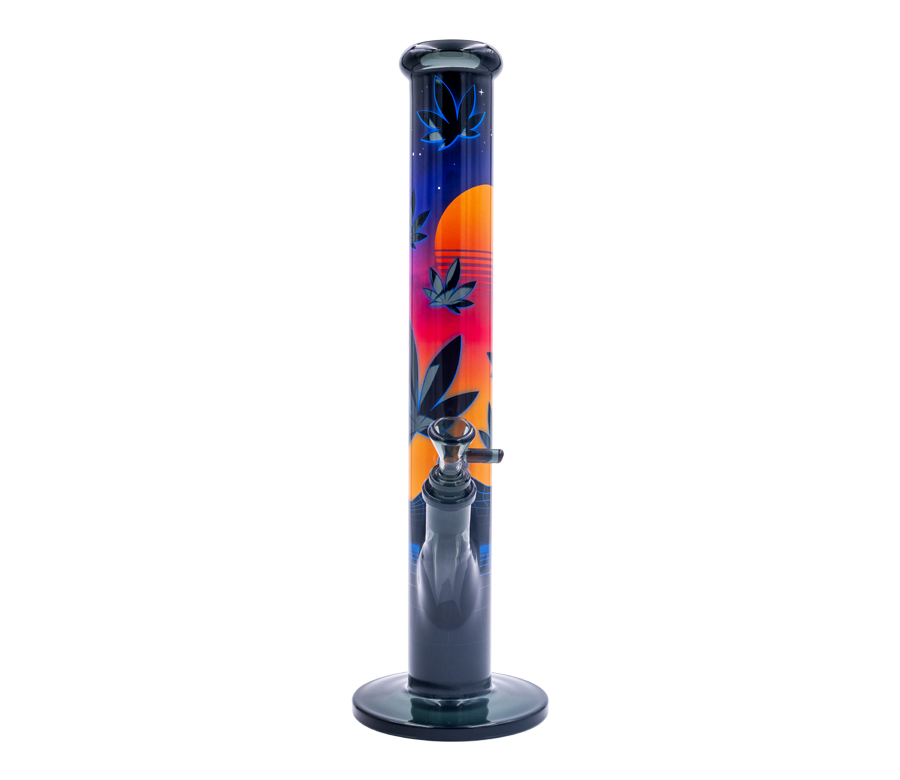 B1 FIRE-FLOW™ x BLACK LEAF® Cylinder Bong LEAVES 37-3 (400 mm x 51 mm)