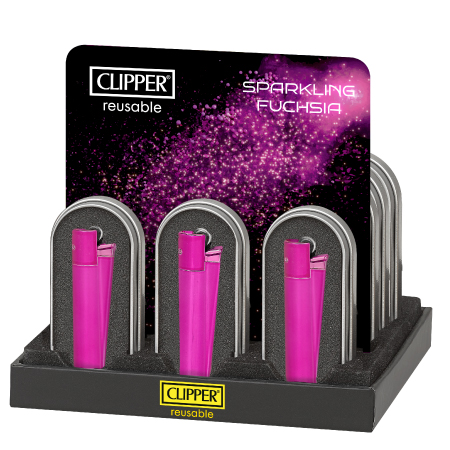 B12 CLIPPER CLASSIC Metal Large Sparkling Fuchsia