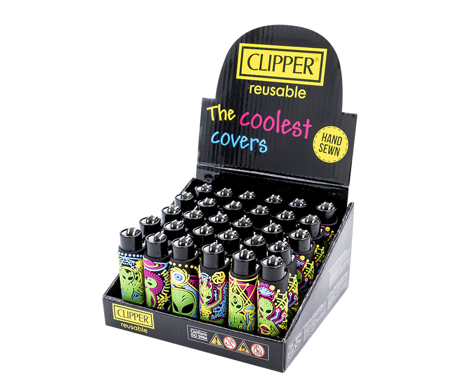 B30 CLIPPER COVERS PVC Large Trippy Alien