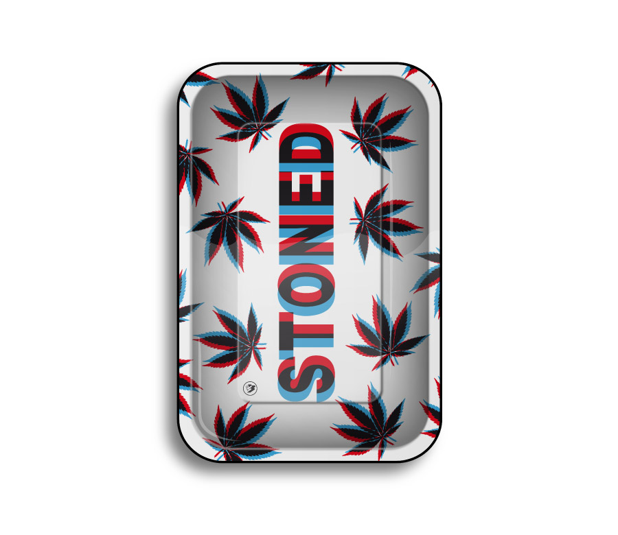 B6 FIRE-FLOW™ Metal Rolling Tray Stoned 3D  (275 mm x 175 mm)