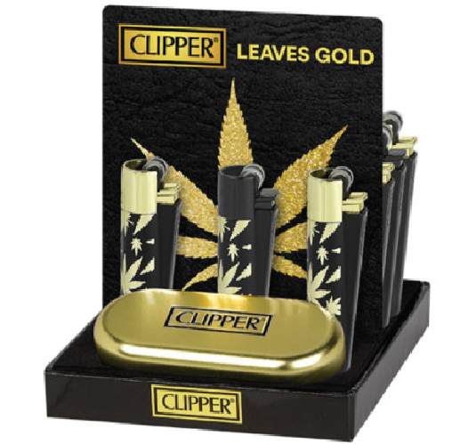 B12 CLIPPER CLASSIC Metal Large Leaves Gold