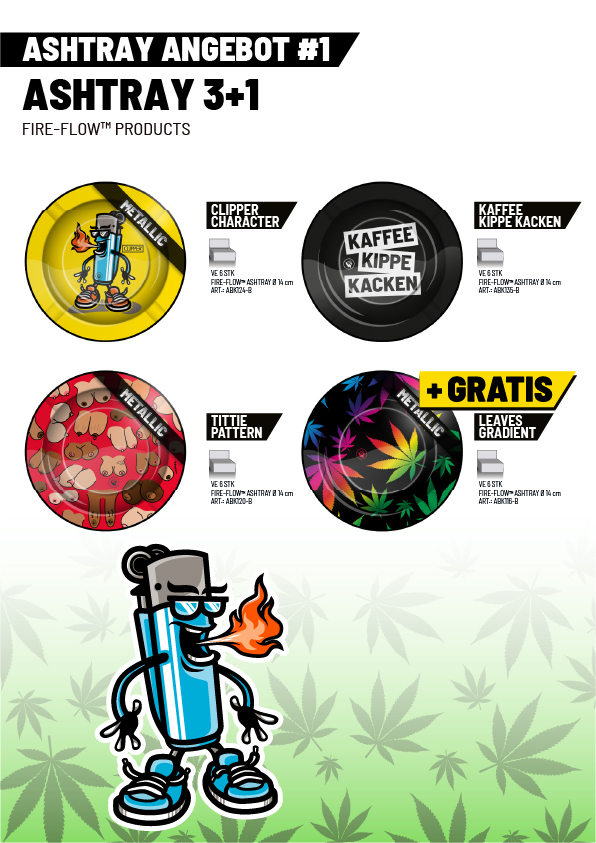 FIRE-FLOW™ - Ashtray Angebot #1 - 3 + 1 Gratis