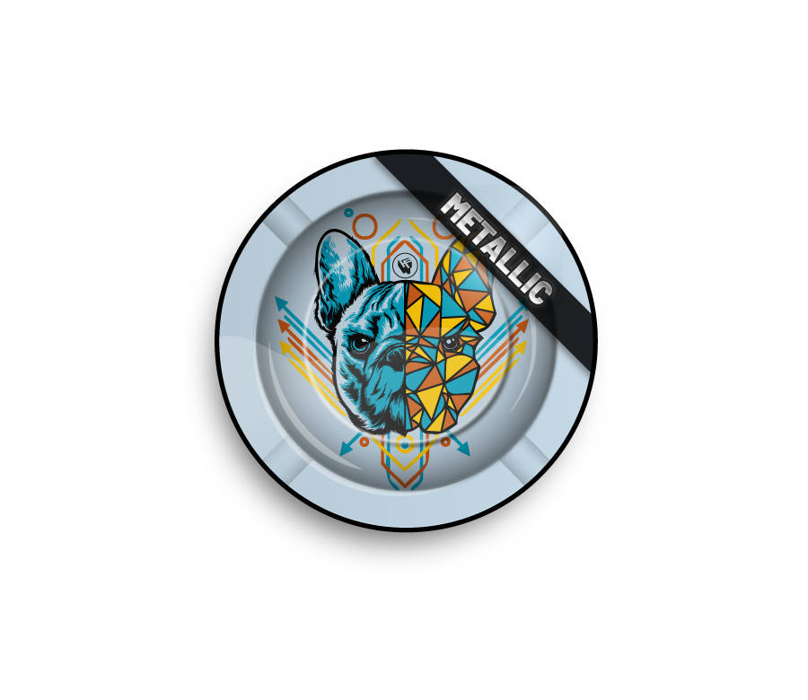 B6 FIRE-FLOW™ Metal Ashtray Geometrical Animals 2 1/4 metallic (⌀135 mm)