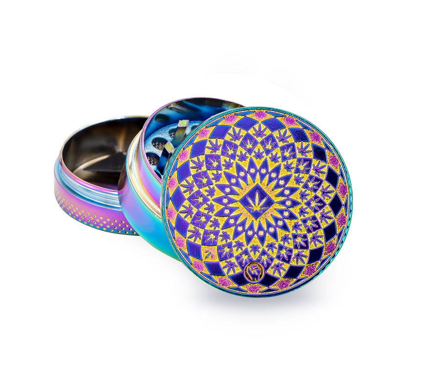 B6 FIRE-FLOW™ Metal Grinder Icy Leaf Pattern (⌀40 mm / 3-parts)