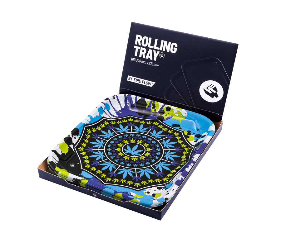 B4 FIRE-FLOW™ Metal Rolling Tray Splatter Symbols (340 mm x 280 mm)