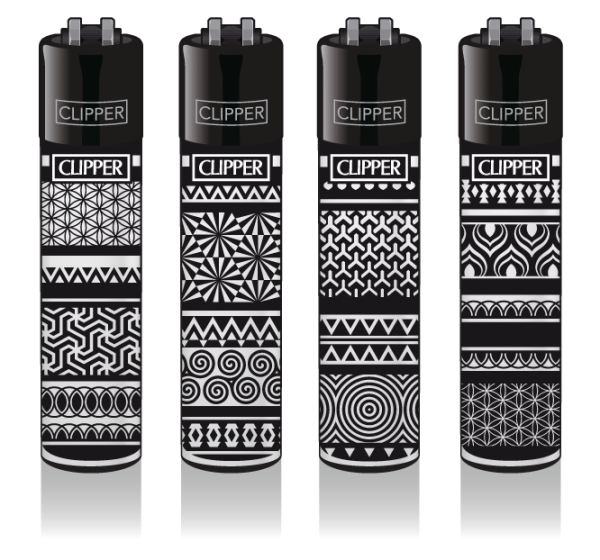 4er Set CLIPPER CLASSIC Large Geometric #2