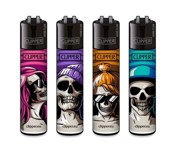 4er Set CLIPPER CLASSIC Large Skulls #18