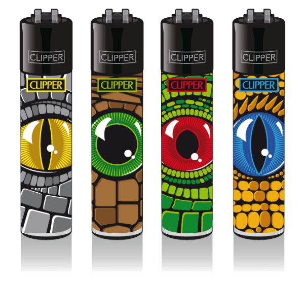 4er Set CLIPPER CLASSIC Large Reptilian Eyes