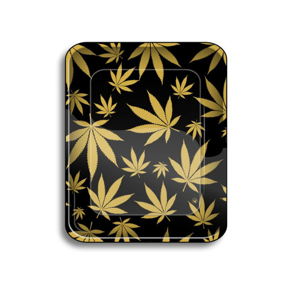 FIRE-FLOW™ Metal Rolling Tray Leaves Gold (340 mm x 280 mm)