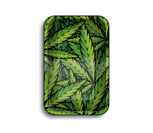 FIRE-FLOW™ Metal Rolling Tray Leaves 33 Green (275 mm x 175 mm)