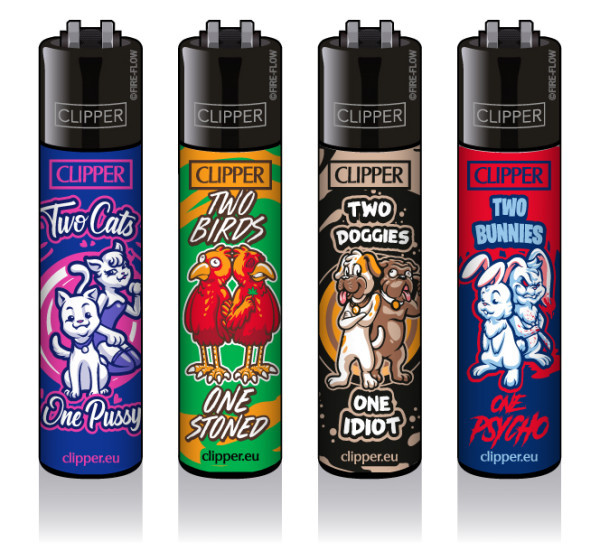4er Set CLIPPER CLASSIC Large Two Animals