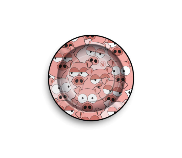 FIRE-FLOW™ Metal Ashtray Mixed Pattern Pigs