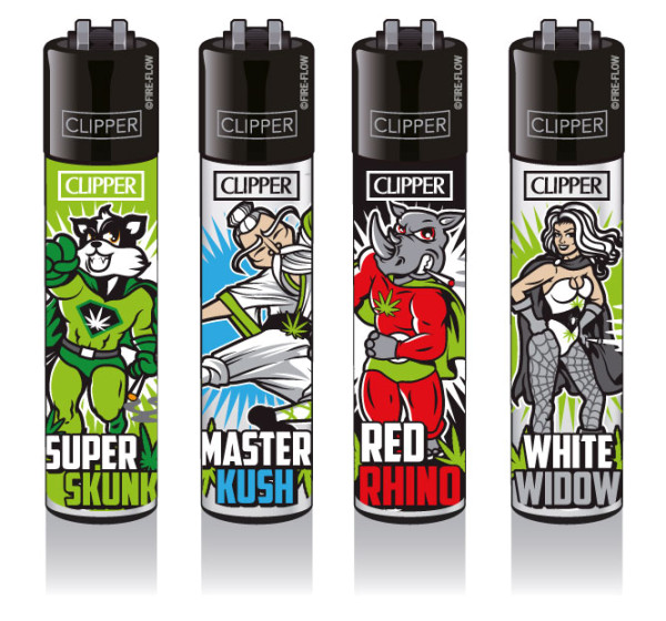4er Set CLIPPER CLASSIC Large Weed Heroes