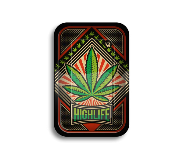 FIRE-FLOW™ Metal Rolling Tray Propaganja Highlife 4/4 (275 mm x 175 mm)