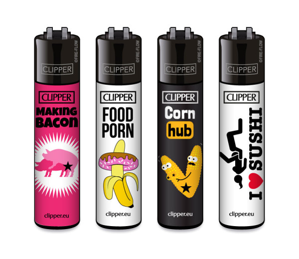 4er Set CLIPPER CLASSIC Large Porn Slogan
